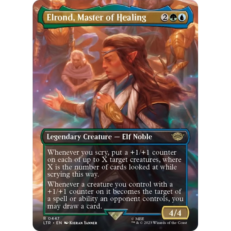Elrond, Master of Healing (Borderless Alternate Art) [The Lord of the Rings: Tales of Middle-Earth]