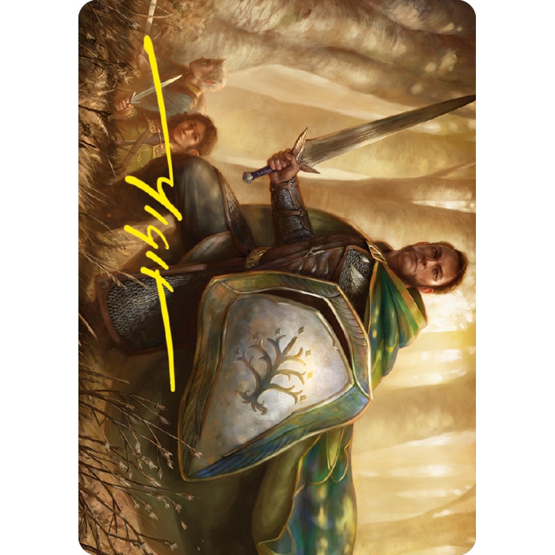 Boromir, Warden of the Tower Art Card (Gold-Stamped Signature) [The Lord of the Rings: Tales of Middle-earth Art Series]