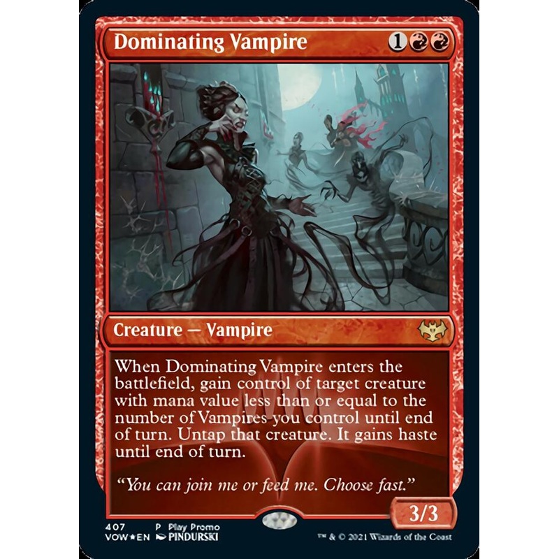 Dominating Vampire (Play Promo) [Innistrad: Crimson Vow Promos]