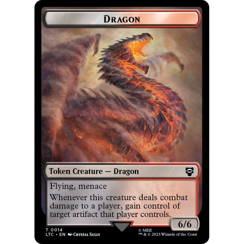 Dragon // Wraith Double-Sided Token [The Lord of the Rings: Tales of Middle-Earth Commander Tokens]