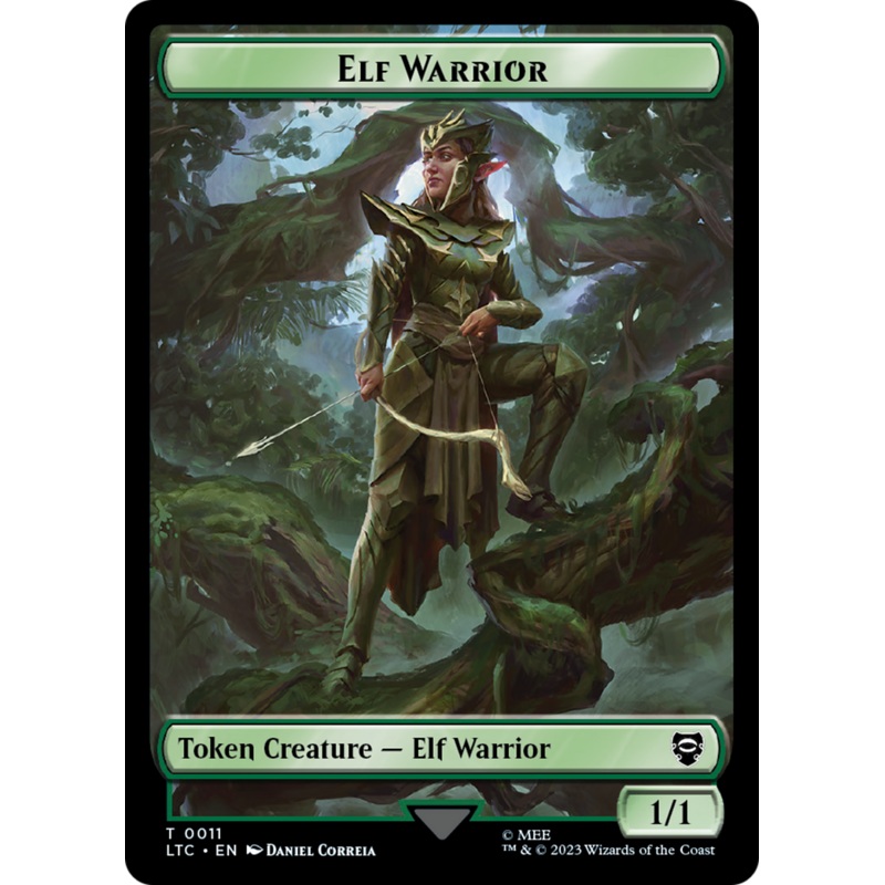 Elf Warrior // Bird Double Sided Token [The Lord of the Rings: Tales of Middle-Earth Commander Tokens]