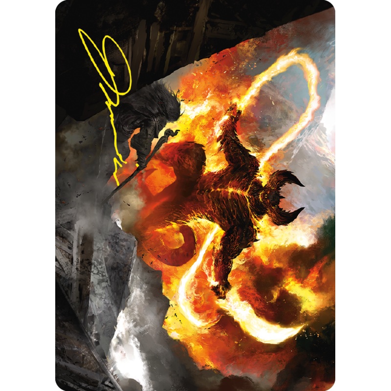 The Balrog, Flame of Udun Art Card (Gold-Stamped Signature) [The Lord of the Rings: Tales of Middle-earth Art Series]