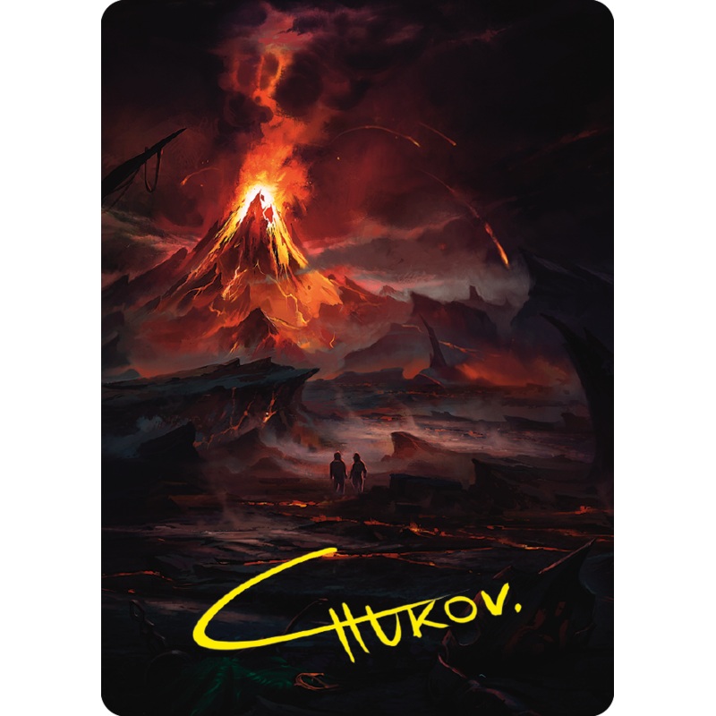 Valley of Gorgoroth Art Card (Gold-Stamped Signature) [The Lord of the Rings: Tales of Middle-earth Art Series]