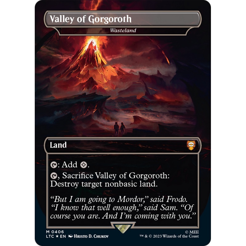 Valley of Gorgoroth - Wasteland (Surge Foil Realms and Relics) [The Lord of the Rings: Tales of Middle-Earth Commander]