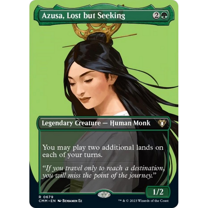 Azusa, Lost but Seeking (Borderless Profile) [Commander Masters]