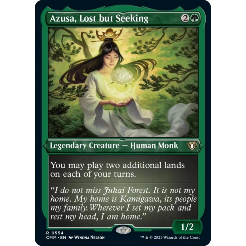 Azusa, Lost but Seeking (Foil Etched) [Commander Masters]