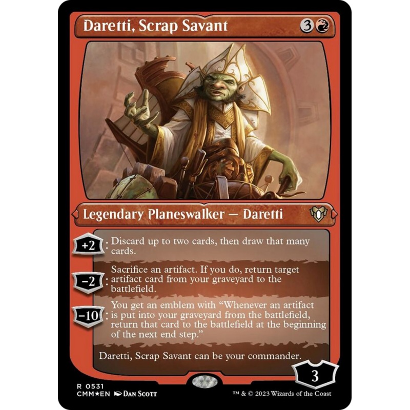Daretti, Scrap Savant (Foil Etched) [Commander Masters]