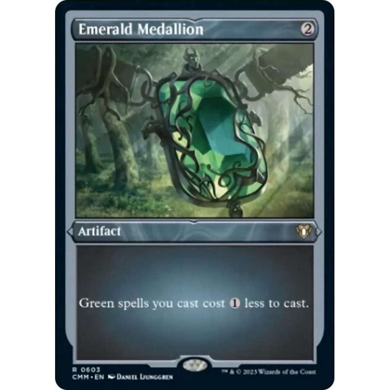 Emerald Medallion (Foil Etched) [Commander Masters]