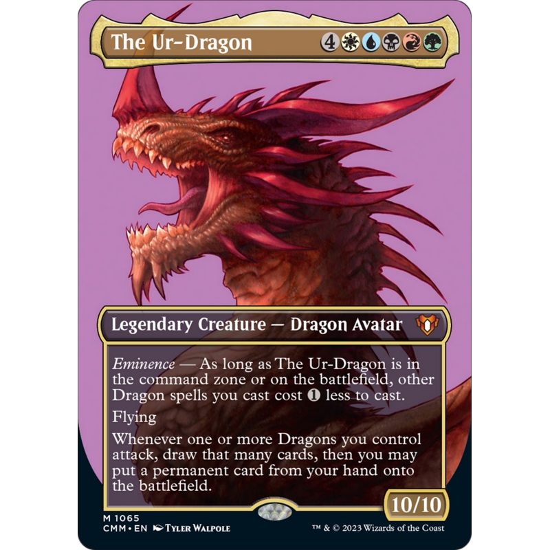 The Ur-Dragon (Borderless Textured Foil Frame Break) [Commander Masters]