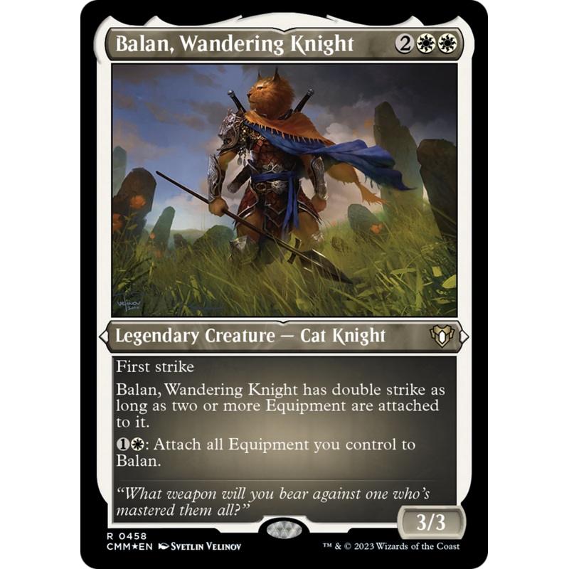 Balan, Wandering Knight (Foil Etched) [Commander Masters]