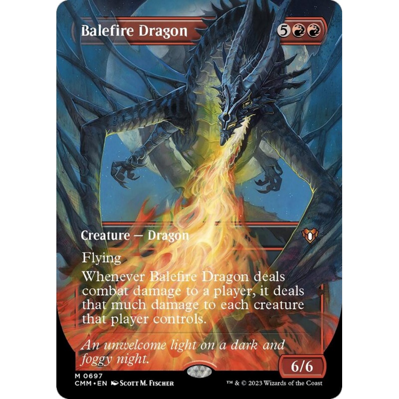 Balefire Dragon (Borderless Alternate Art) [Commander Masters]
