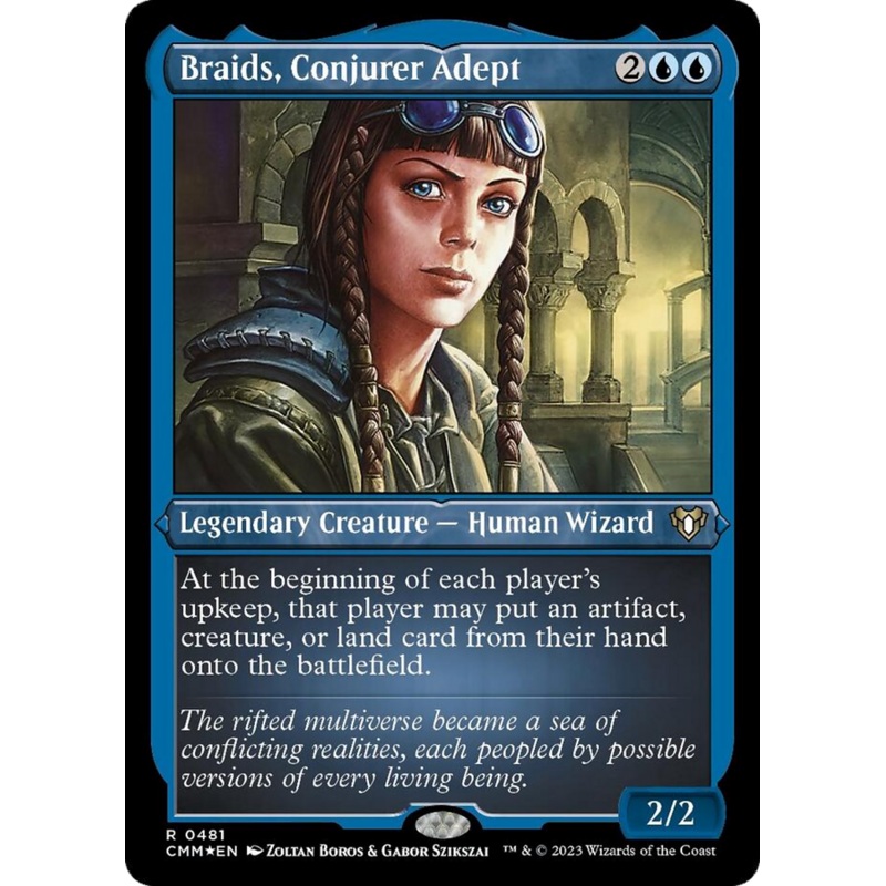 Braids, Conjurer Adept (Foil Etched) [Commander Masters]