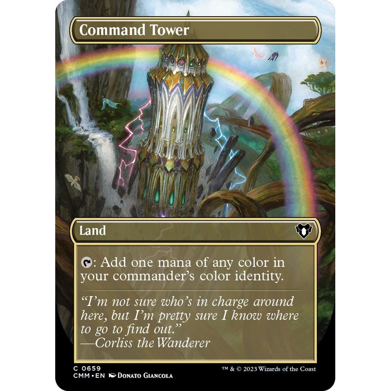 Command Tower (Borderless Alternate Art) [Commander Masters]