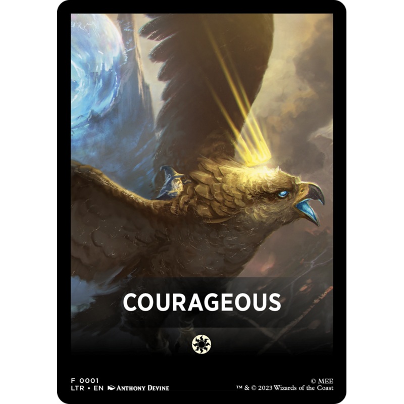 Courageous Theme Card [The Lord of the Rings: Tales of Middle-Earth Tokens]