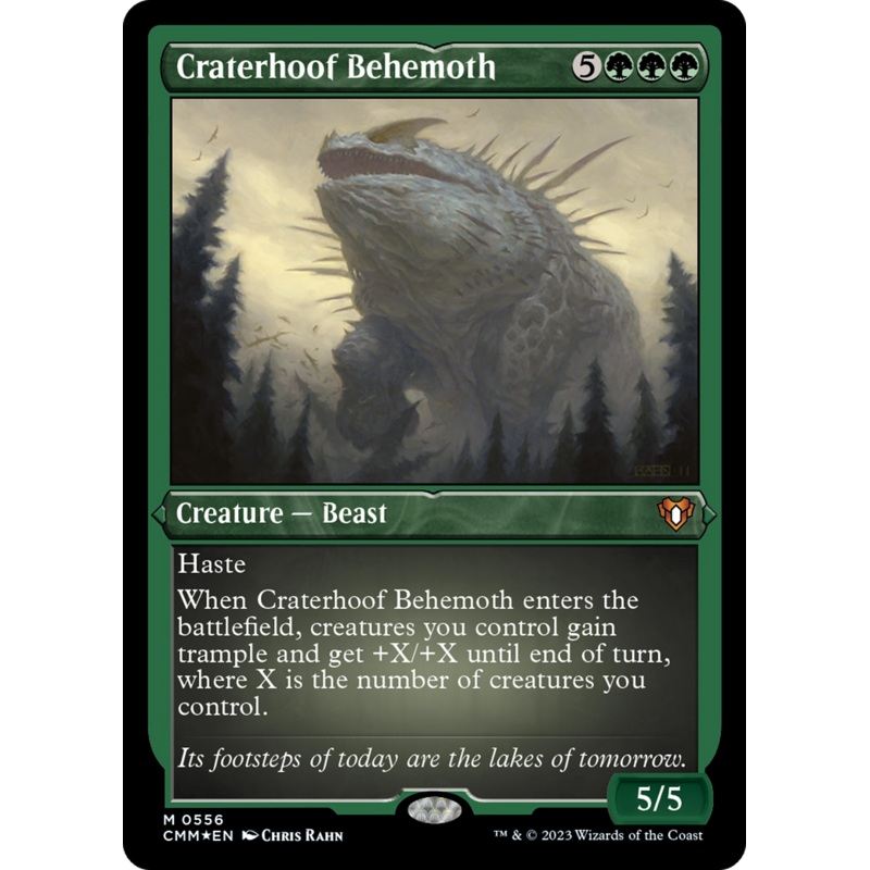 Craterhoof Behemoth (Foil Etched) [Commander Masters]