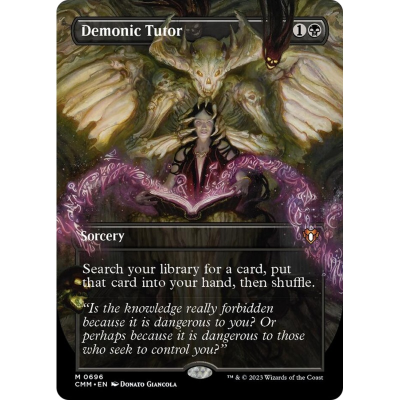 Demonic Tutor (Borderless Alternate Art) [Commander Masters]