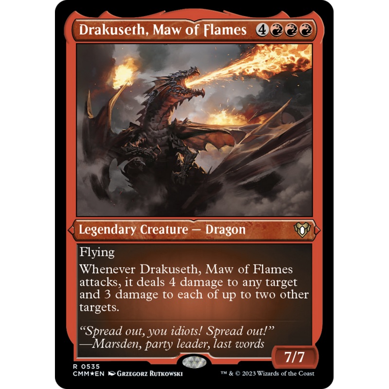 Drakuseth, Maw of Flames (Foil Etched) [Commander Masters]