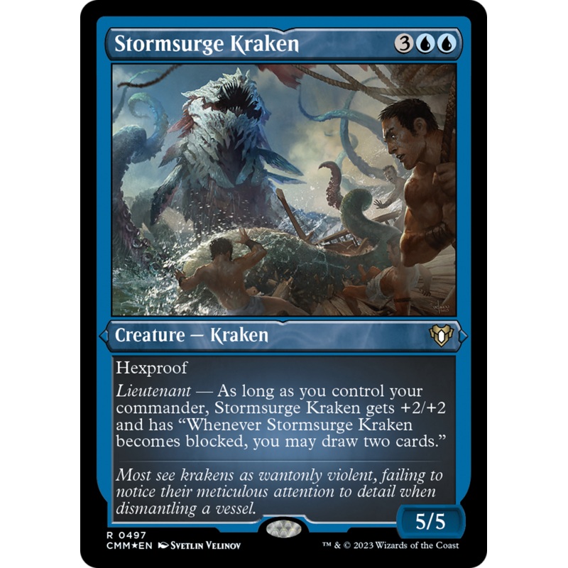 Stormsurge Kraken (Foil Etched) [Commander Masters]