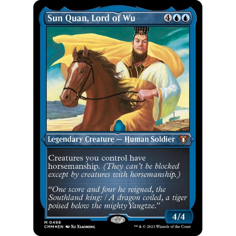Sun Quan, Lord of Wu (Foil Etched) [Commander Masters]