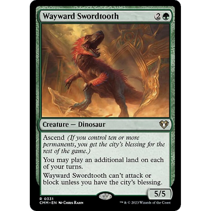 Wayward Swordtooth [Commander Masters]