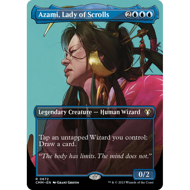 Azami, Lady of Scrolls (Borderless Profile) [Commander Masters]