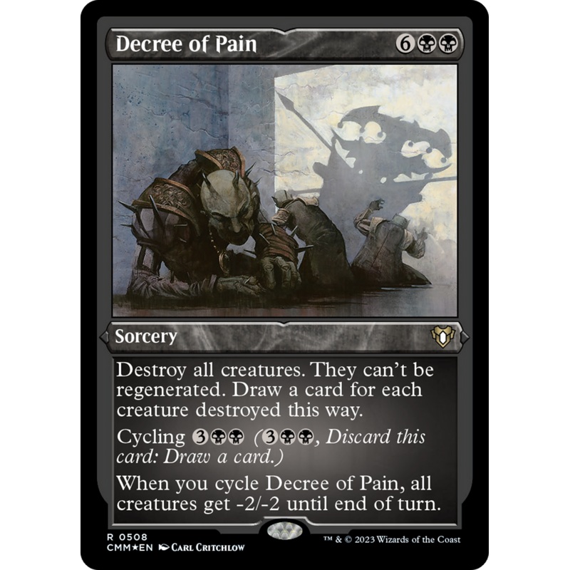 Decree of Pain (Foil Etched) [Commander Masters]
