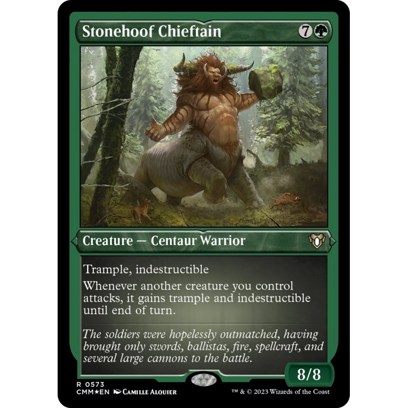 Stonehoof Chieftain (Foil Etched) [Commander Masters]