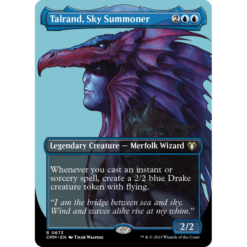 Talrand, Sky Summoner (Borderless Profile) [Commander Masters]