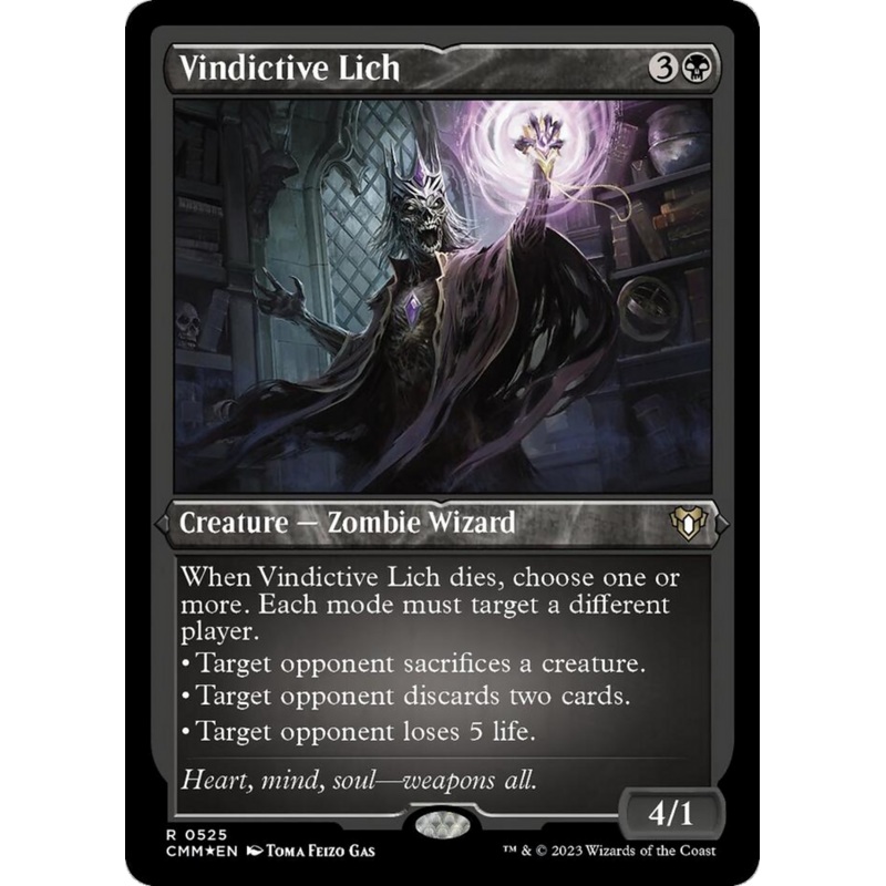 Vindictive Lich (Foil Etched) [Commander Masters]
