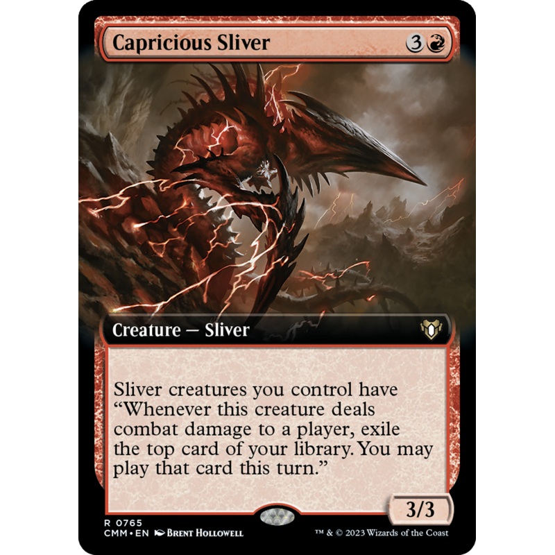 Capricious Sliver (Extended Art) [Commander Masters]