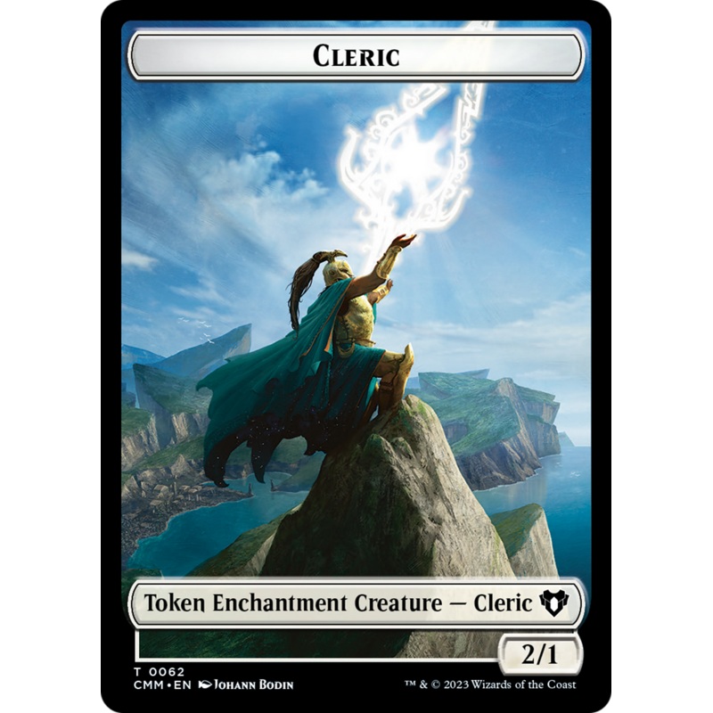 Cleric // Cat Beast Double-Sided Token [Commander Masters Tokens]