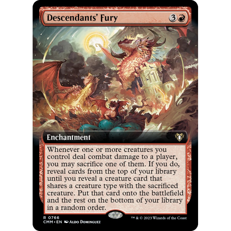 Descendants' Fury (Extended Art) [Commander Masters]