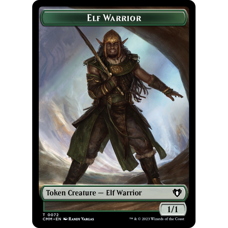 Elf Warrior // Cleric Double-Sided Token [Commander Masters Tokens]