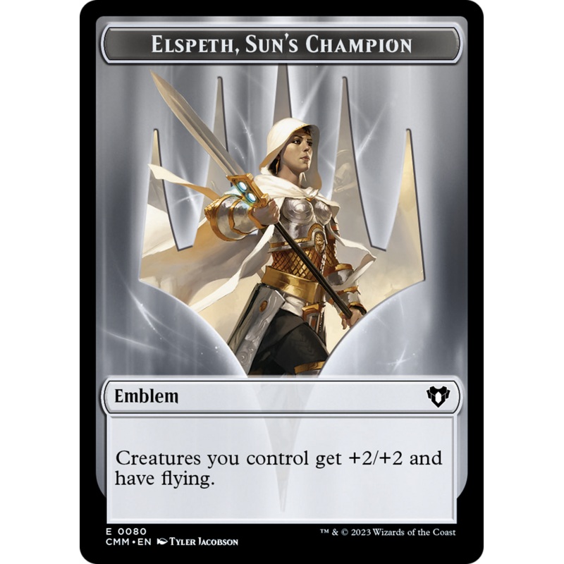 Elspeth, Sun's Champion Emblem // Copy (55) Double-Sided Token [Commander Masters Tokens]