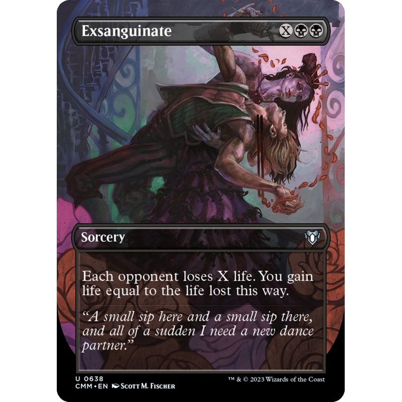 Exsanguinate (Borderless Alternate Art) [Commander Masters]