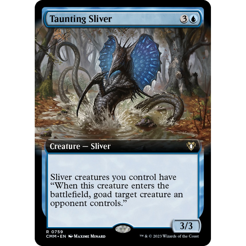 Taunting Sliver (Extended Art) [Commander Masters]