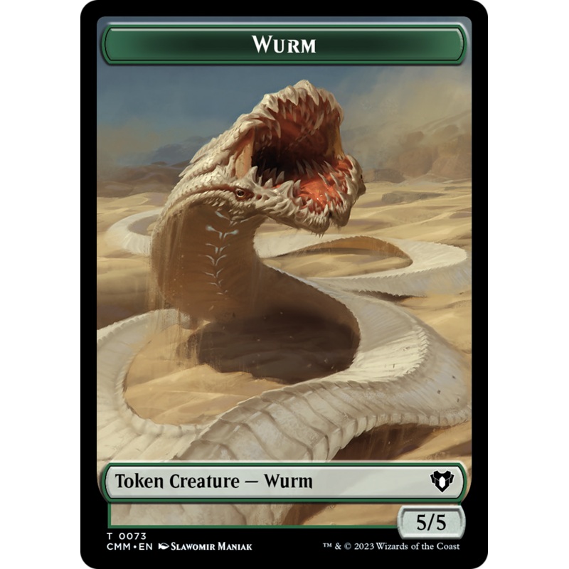 Wurm // Spider Double-Sided Token [Commander Masters Tokens]
