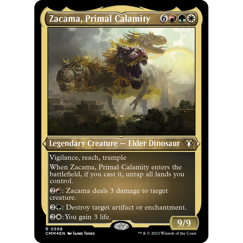 Zacama, Primal Calamity (Foil Etched) [Commander Masters]