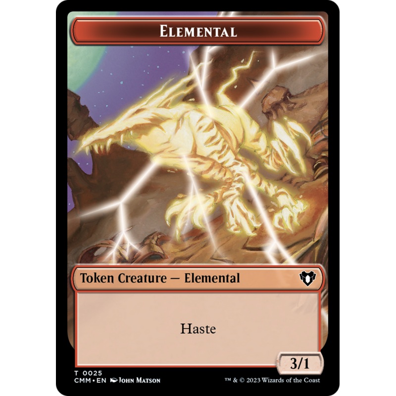 Elemental Token (25) [Commander Masters Tokens]