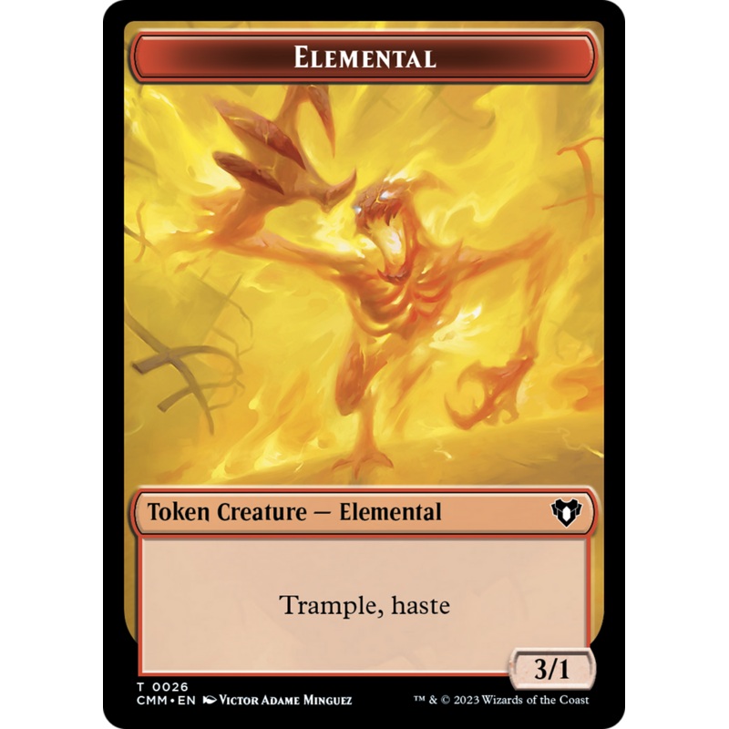 Elemental Token (26) [Commander Masters Tokens]