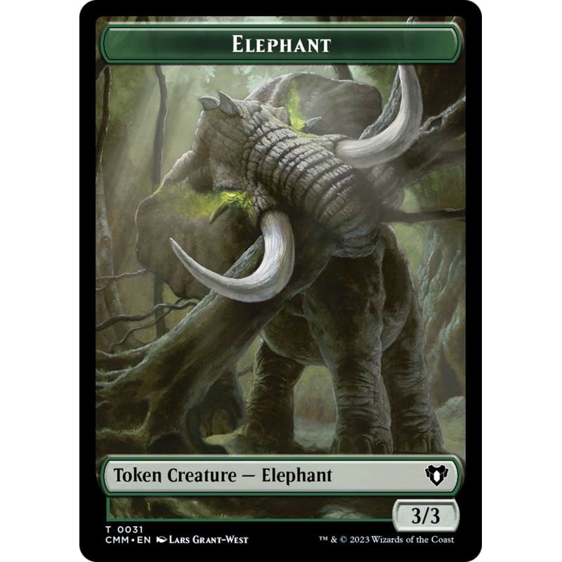 Elephant Token [Commander Masters Tokens]