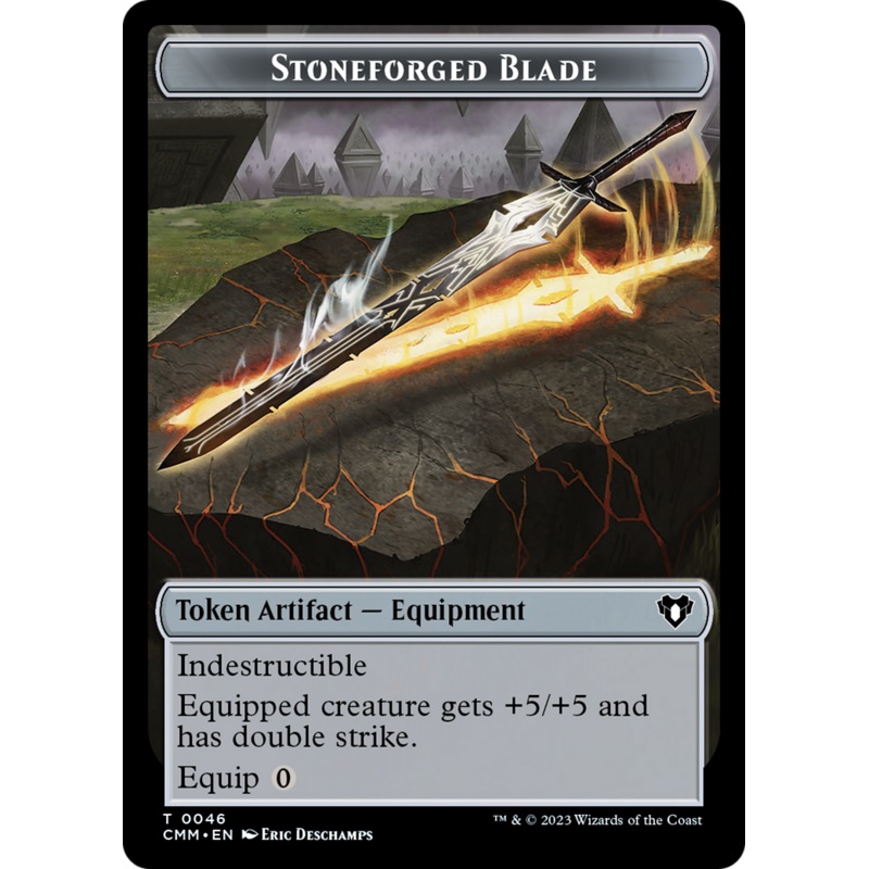 Stoneforged Blade Token [Commander Masters Tokens]