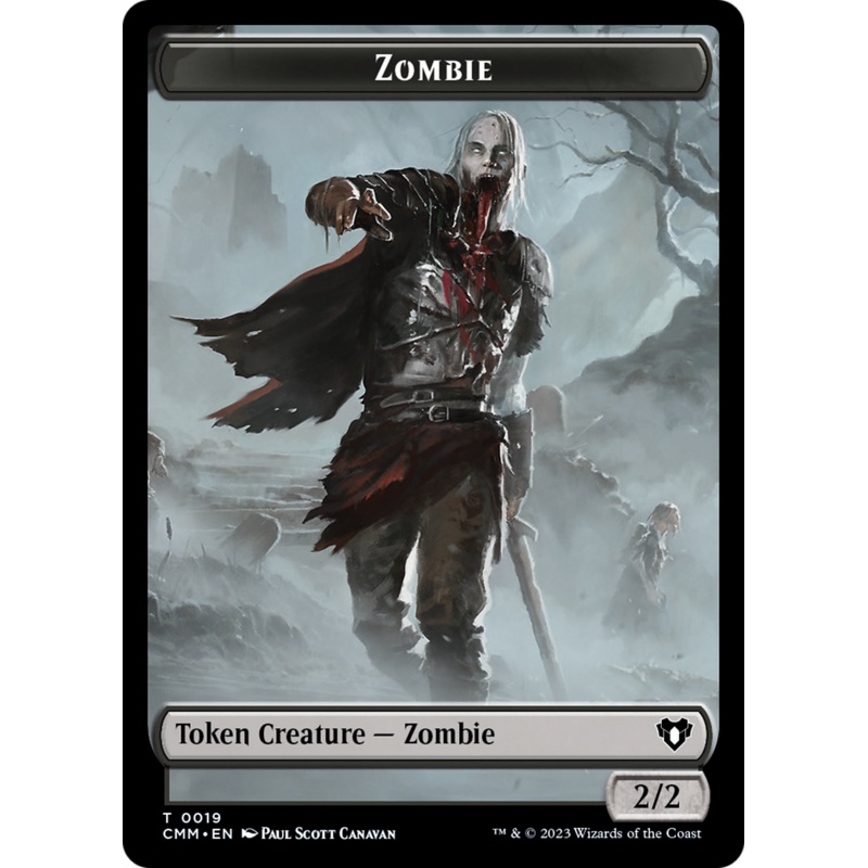 Zombie Token (19) [Commander Masters Tokens]