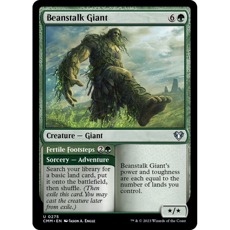 Beanstalk Giant // Fertile Footsteps [Commander Masters]
