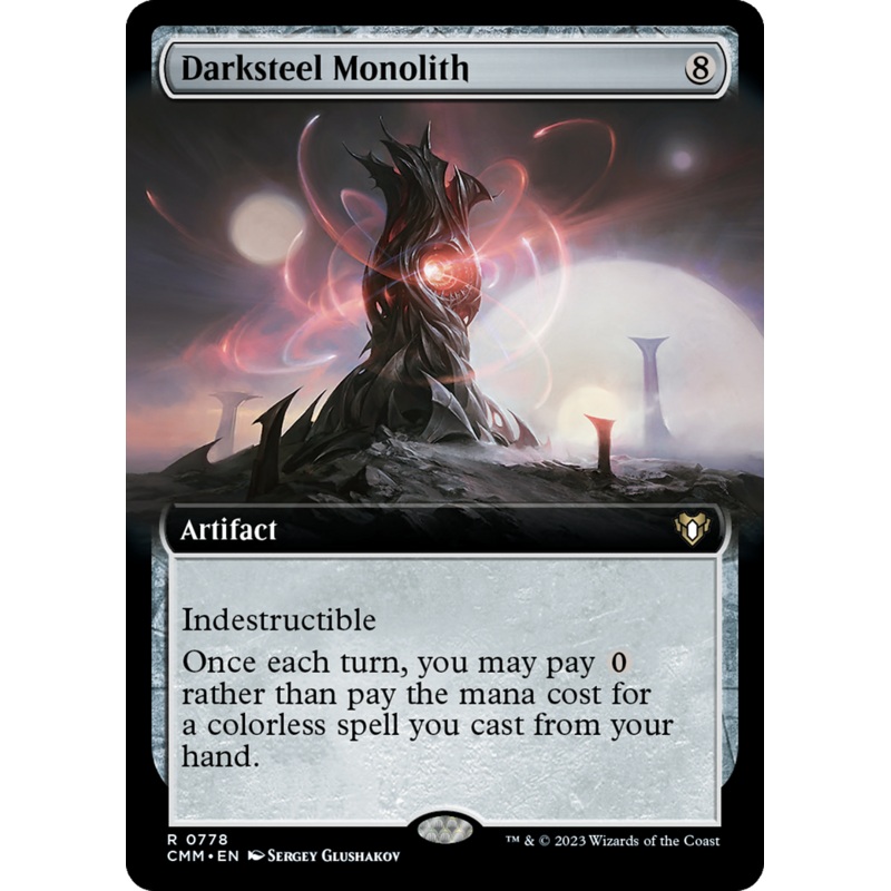 Darksteel Monolith (Extended Art) [Commander Masters]