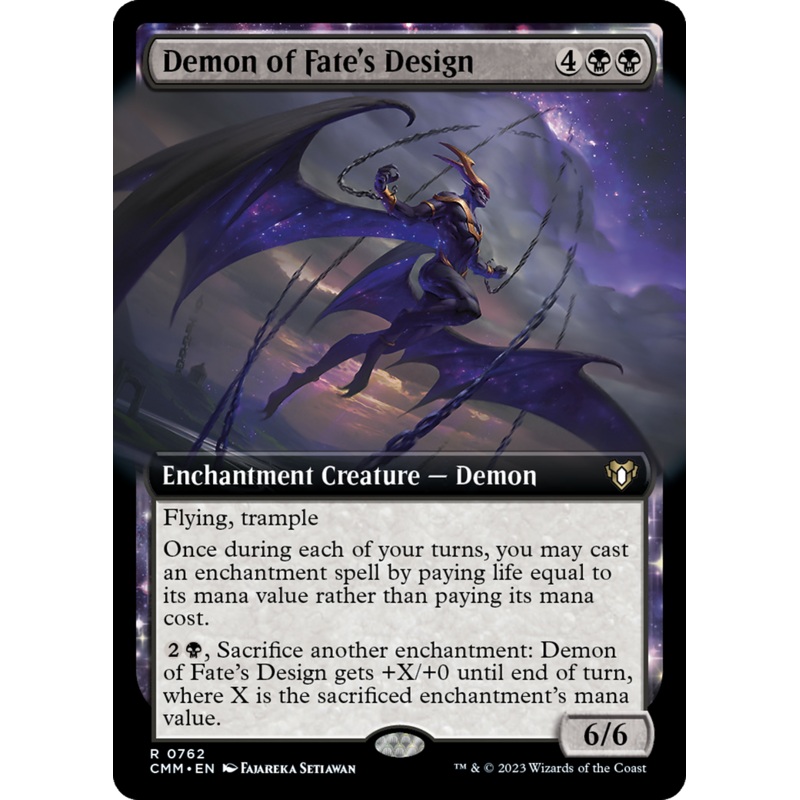 Demon of Fate's Design (Extended Art) [Commander Masters]