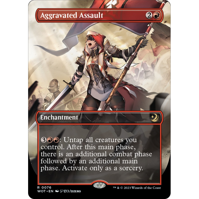 Aggravated Assault (Anime Borderless) [Wilds of Eldraine: Enchanting Tales]