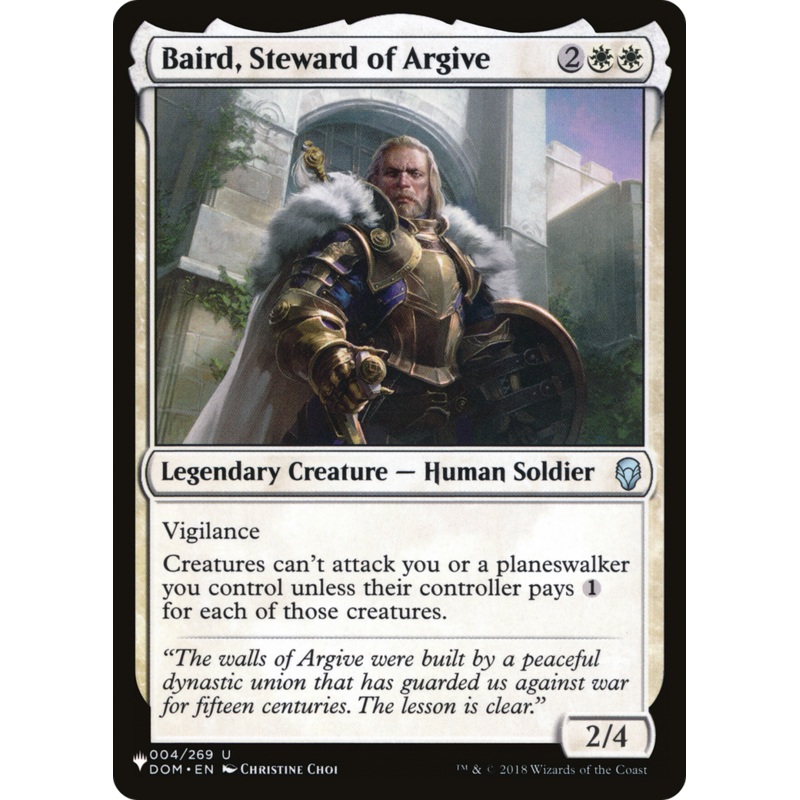 Baird, Steward of Argive [The List]
