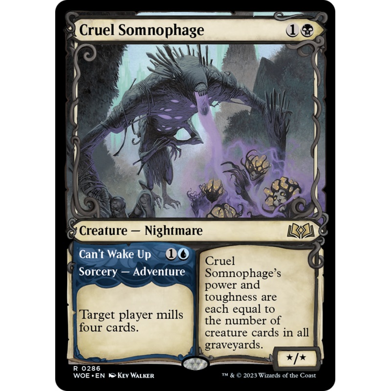 Cruel Somnophage // Can't Wake Up (Showcase) [Wilds of Eldraine]