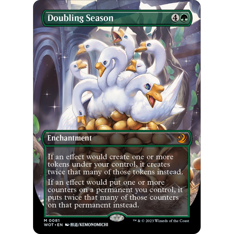 Doubling Season (Anime Borderless) [Wilds of Eldraine: Enchanting Tales]